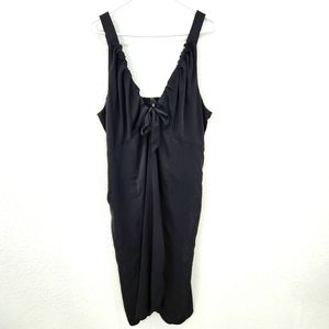 Abercrombie & Fitch | NWT Tie Front Maxi Dress Black XL